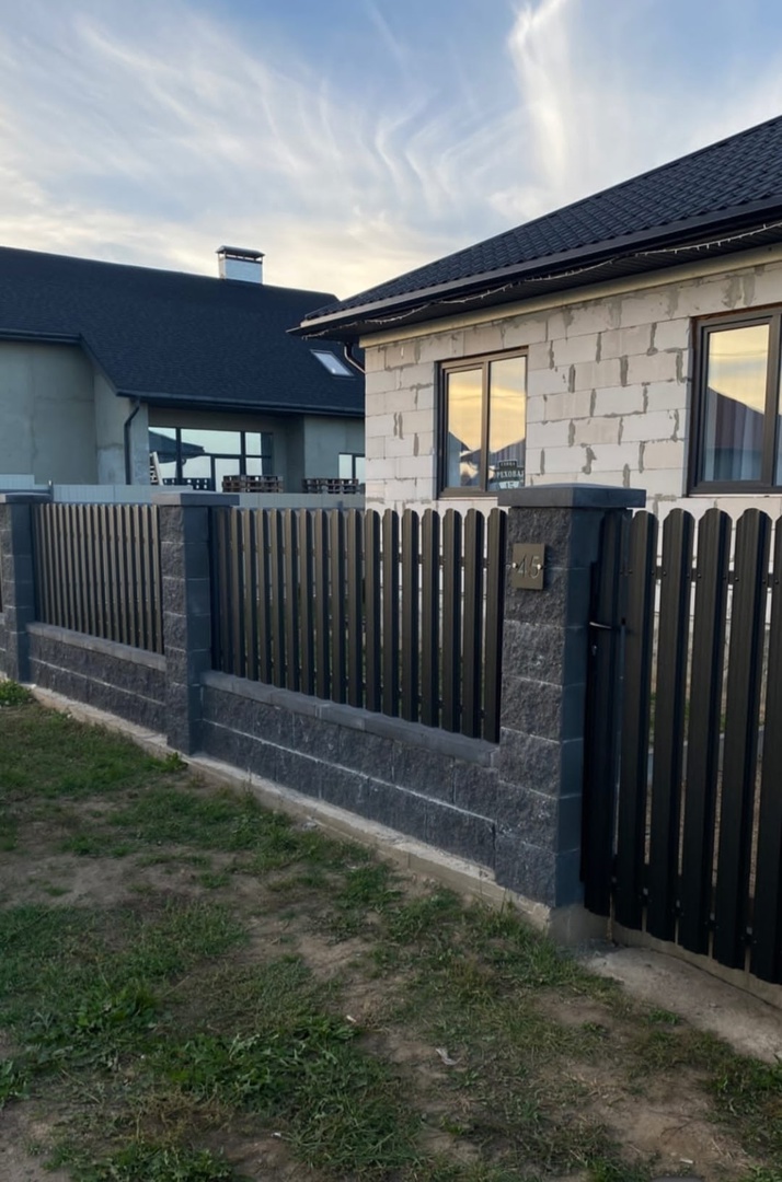 Забор в один ряд