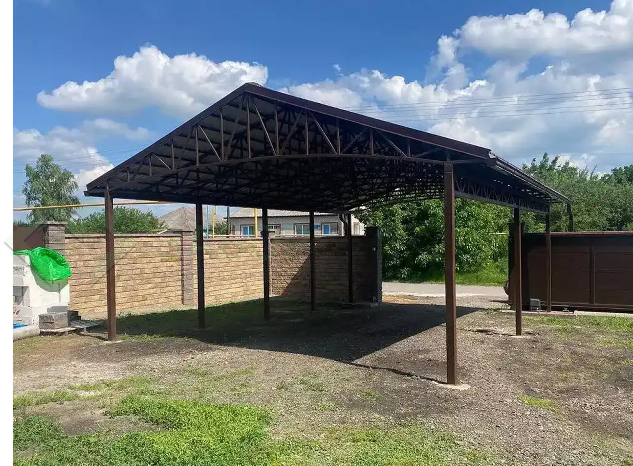 Двускатный навес